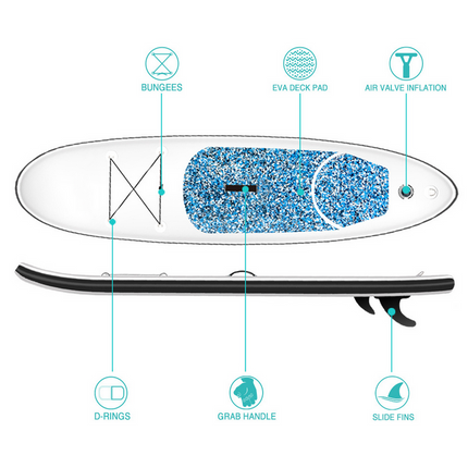 10ft' Inflatable Stand Up Paddle Board Surfboard SUP