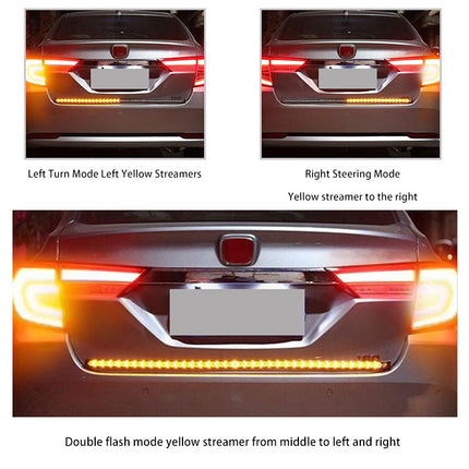 LED Tailgate Light Bar Strip 12V Flexible Switchback Red Amber Turn Signal Light - salelink.co.nz