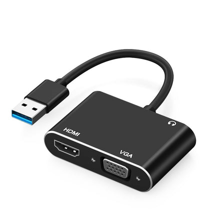 USB to HDMI/ VGA/ 3.5MM Headphone Adapter - salelink.co.nz
