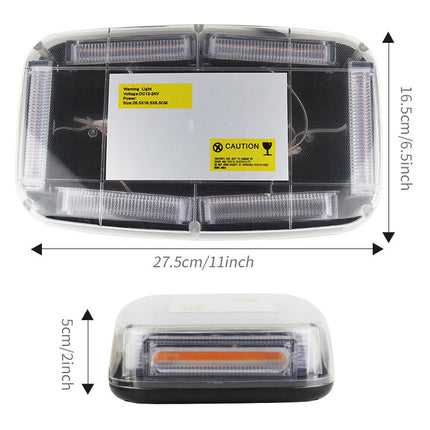6-COB LED Beacon Flashing Magnetic Emergency Warning Strobe Amber Light 12/24V - salelink.co.nz