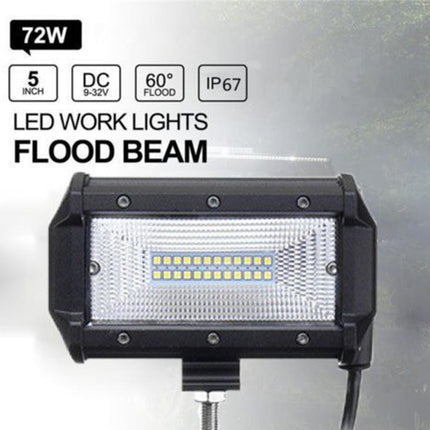 2x LED Work Light Bar Flood Light Lamp Offroad 4WD Car Truck SUV 12-24V - salelink.co.nz