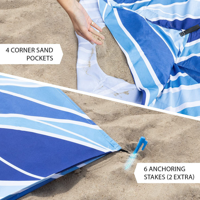 Waterproof Sandproof Beach Blanket 210x200cm - salelink.co.nz
