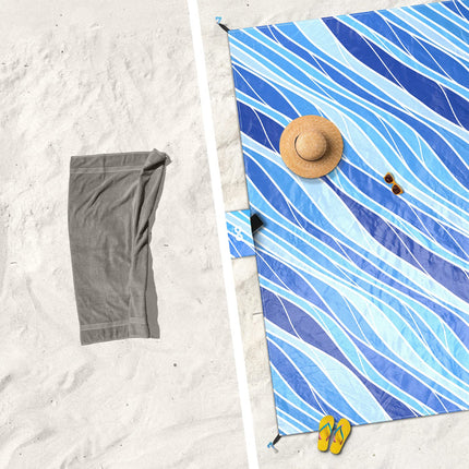 Waterproof Sandproof Beach Blanket 210x200cm - salelink.co.nz