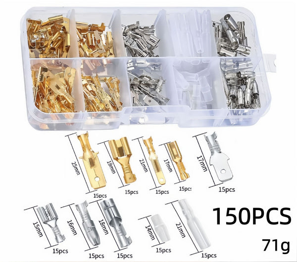 150pcs Male And Female Spade Wire Terminals