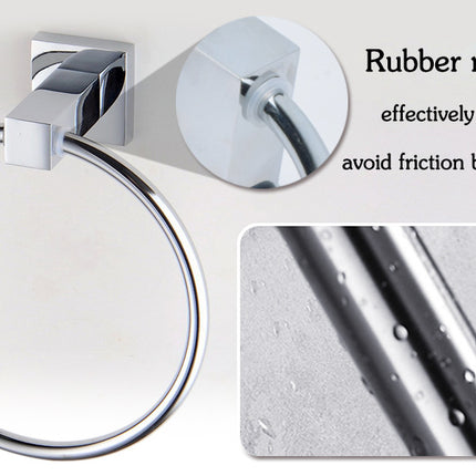 Bathroom Wall Mounted Towel Ring Silver