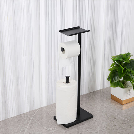 Free Standing Toilet Paper Roll Holder Stand