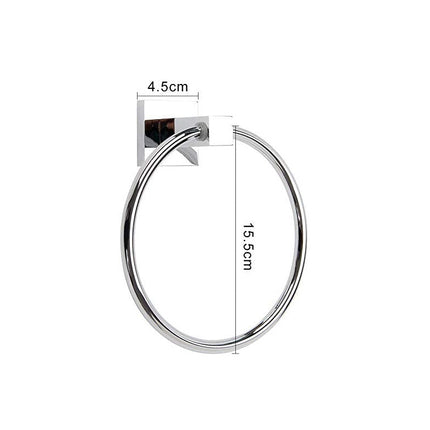 Bathroom Wall Mounted Towel Ring Silver