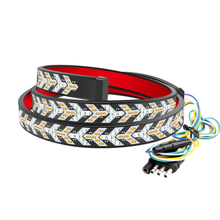 LED Tailgate Light Bar Strip 12V Flexible Switchback Red Amber Turn Signal Light - salelink.co.nz