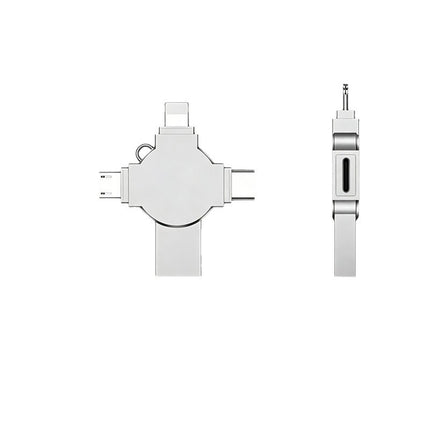 4-in-1 USB Flash Drive 64GB – Lightning, Type-C, Micro USB & USB 2.0