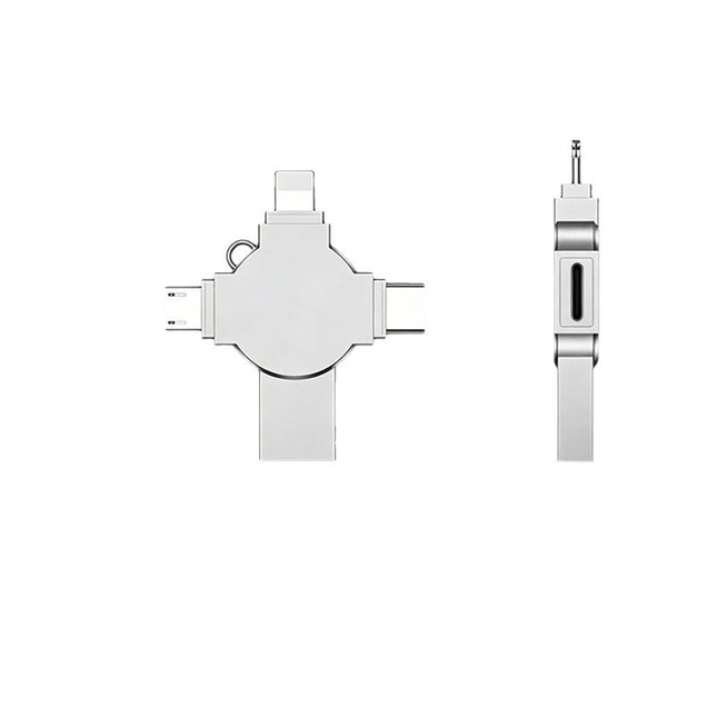 4-in-1 USB Flash Drive 64GB – Lightning, Type-C, Micro USB & USB 2.0