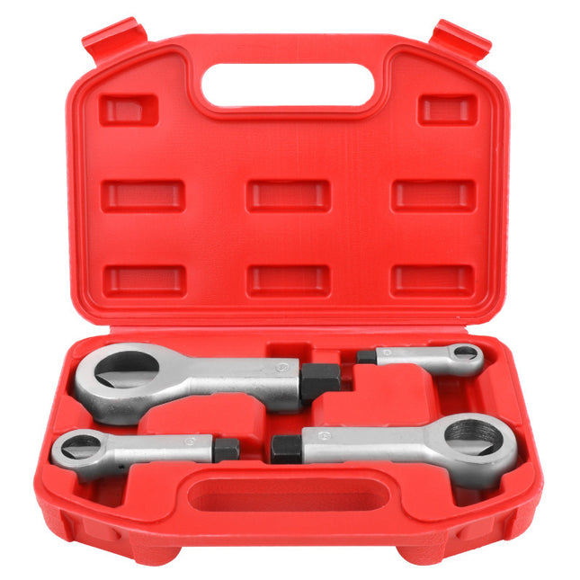 4PCS Heavy-Duty Metal Nut Splitter Set - Manual Nut Remover & Extractor Tool