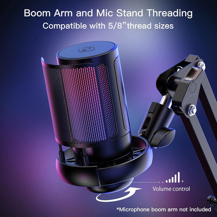 Gaming Microphone, USB PC Mic for Podcasts Videos, Streaming - salelink.co.nz