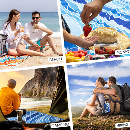 Waterproof Sandproof Beach Blanket 210x200cm - salelink.co.nz