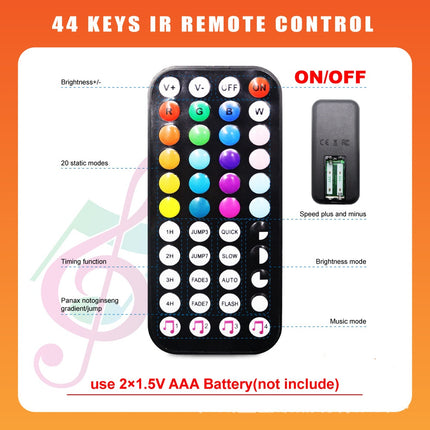 USB RGB Neon LED Strip Light 5M Music Sync Kit