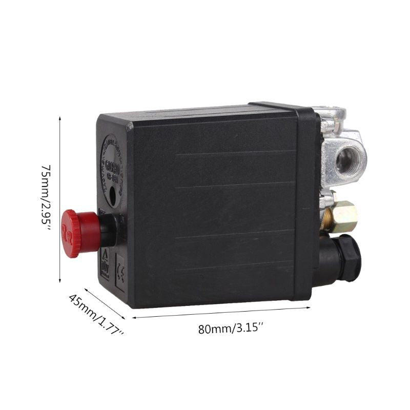 Air Compressor Switch 90PSI-120PSI Control Valve Heavy Duty Pressure ...
