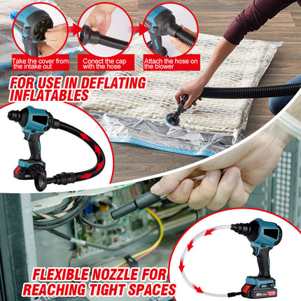 Cordless Air Duster Dust Blower Inflator Cleaner Fits Makita 18V Battery - salelink.co.nz