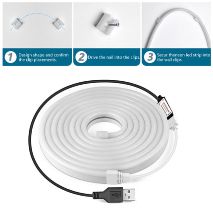 USB RGB Neon LED Strip Light 5M Music Sync Kit