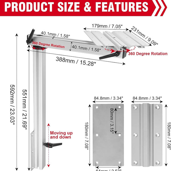 Aluminum Alloy Caravan Table Leg