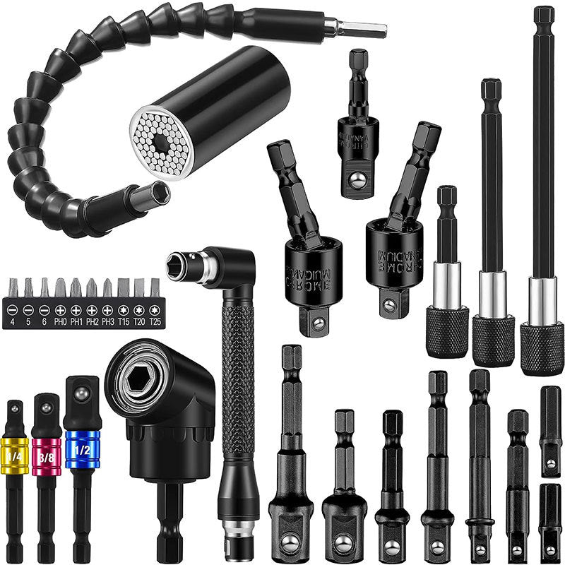 31PCS Right Angle Drill Adapter Set