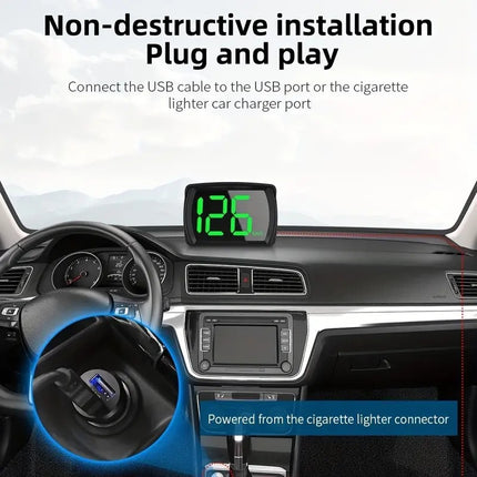 Car GPS Speedometer Hud Heads Up Display - salelink.co.nz