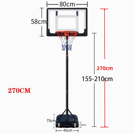 Portable Height Adjustable Basketball Stand Kit 270cm
