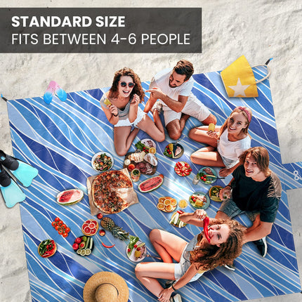Waterproof Sandproof Beach Blanket 210x200cm - salelink.co.nz
