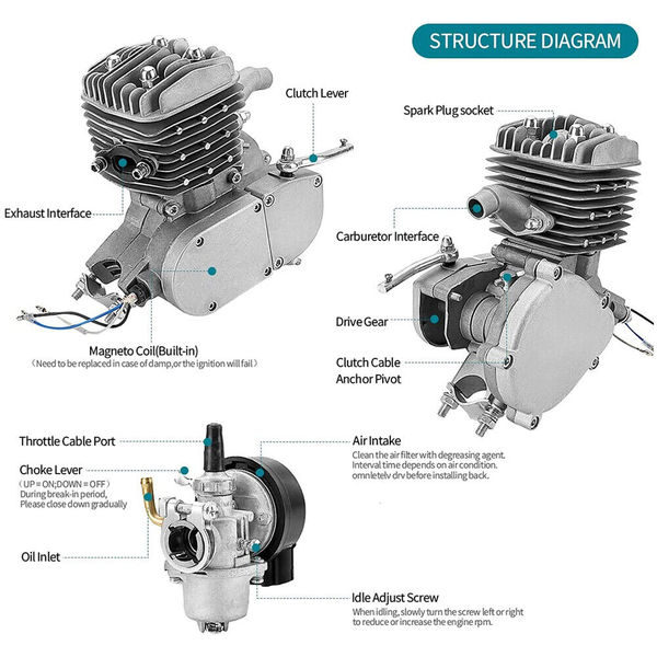 80cc Motorised Motorized Bicycle Motor Engine Kit