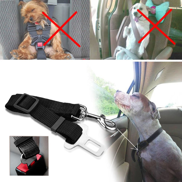 Adjustable Pet Dog Safety Car Seat Belt Harness Lead Pet Seatbelt Nylon