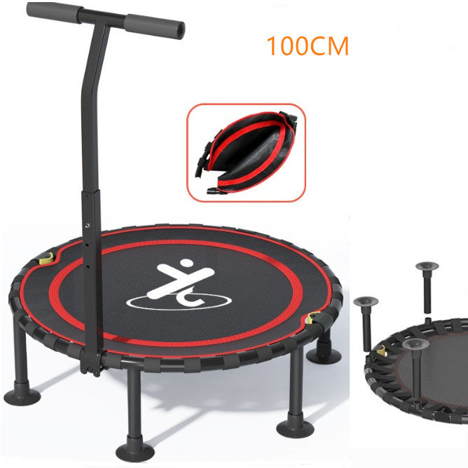 40'' Foldable Trampoline Rebounder with Adjustable Handle