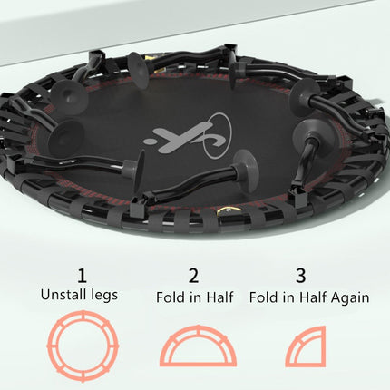 48'' Foldable Trampoline Rebounder with Adjustable Handle