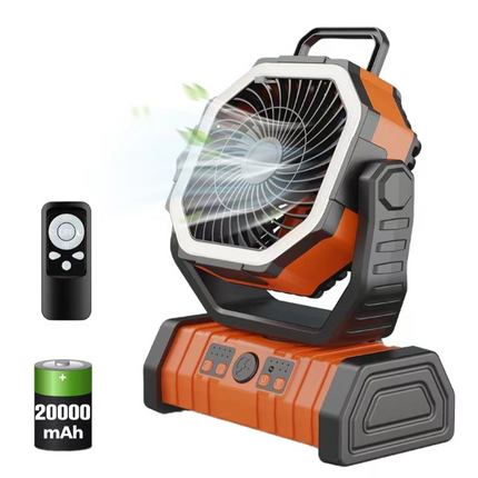 Camping Fan with LED Lantern - salelink.co.nz