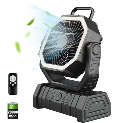 Portable Tent Camping Fan Desk Fan LED Lantern - salelink.co.nz
