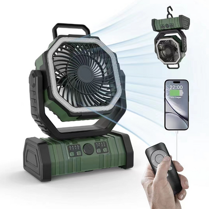 LED Camping Fan 20000mAh Rechargeable Power Bank Remote - salelink.co.nz