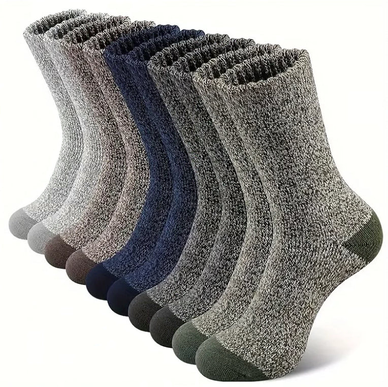 5 Pair Merino Wool Socks for Men Thick