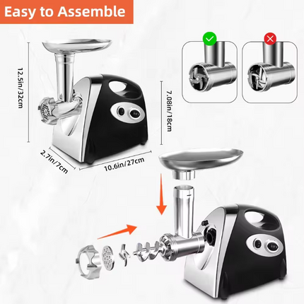 Electric Meat Grinder Mincer Sausage Filler Kibbe Maker Stuffer