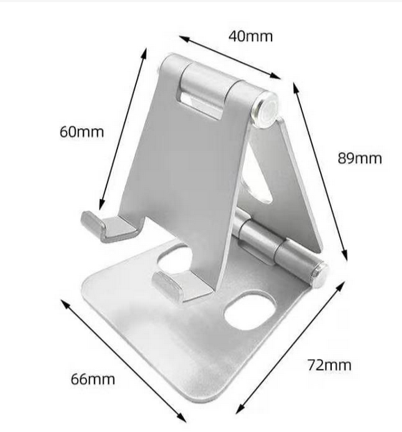 Universal Folding Aluminum Tablet Mount Holder Stand For Smartphones and Tablets Sliver