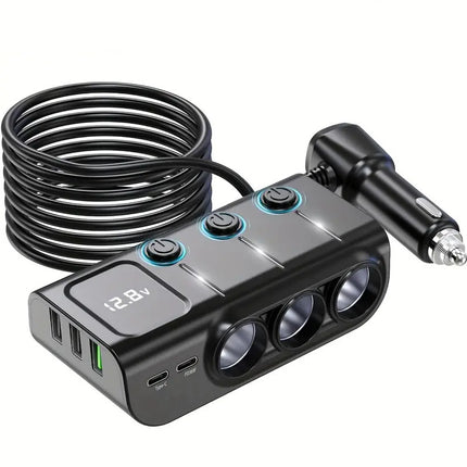 PD Fast Charging Car Lighter Adapter Splitter Cigarette Lighter Socket - salelink.co.nz
