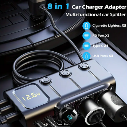 PD Fast Charging Car Lighter Adapter Splitter Cigarette Lighter Socket - salelink.co.nz