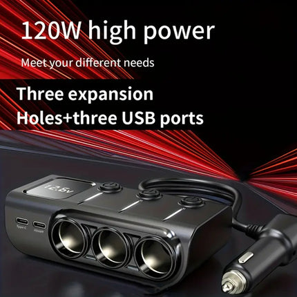 PD Fast Charging Car Lighter Adapter Splitter Cigarette Lighter Socket - salelink.co.nz