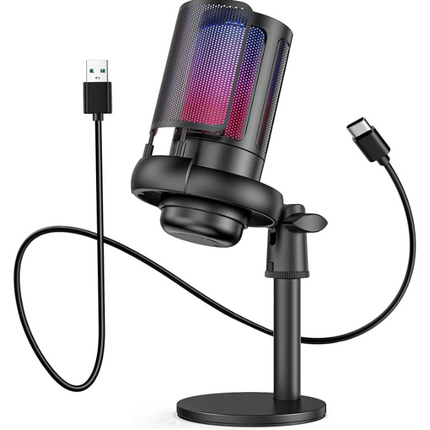 Gaming Microphone, USB PC Mic for Podcasts Videos, Streaming - salelink.co.nz