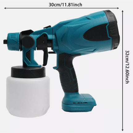 Cordless High Pressure Spray Gun Paint Sprayer Fits Makita 18V Battery - salelink.co.nz