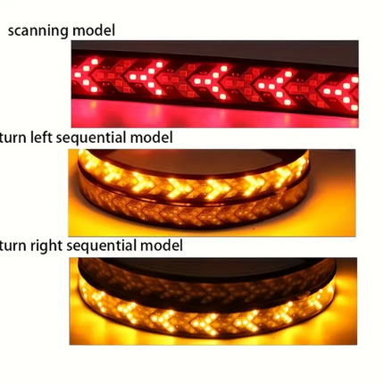 LED Tailgate Light Bar Strip 12V Flexible Switchback Red Amber Turn Signal Light - salelink.co.nz