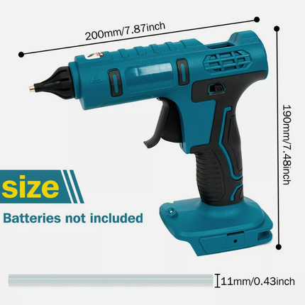Cordless Hot Melt Glue Gun with 20 Pcs Sticks Fit Makita 18V Battery - salelink.co.nz