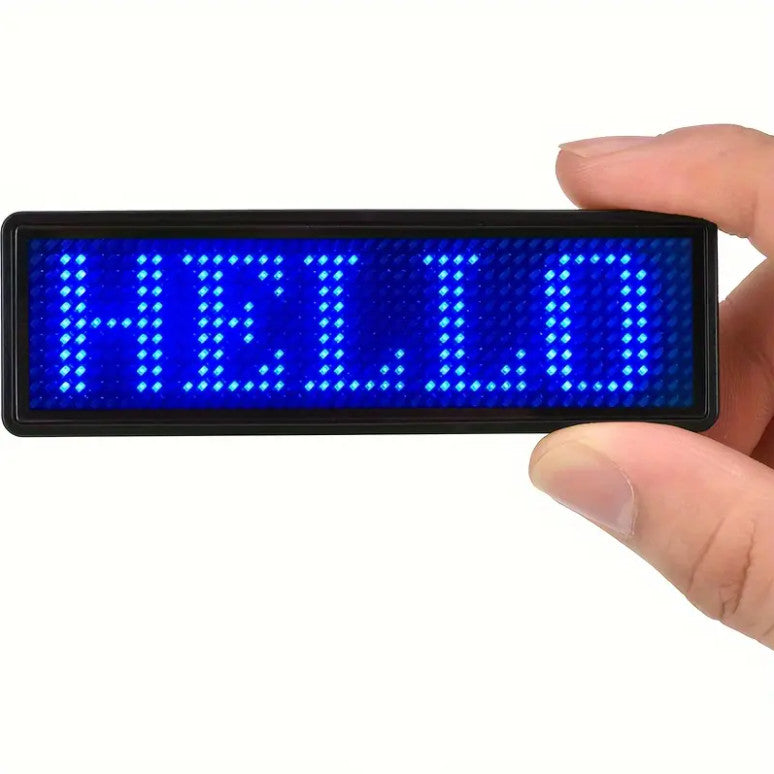 LED Name Badge Tag - Blue