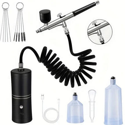 Airbrush Kit with Compressor Wireless Rechargeable