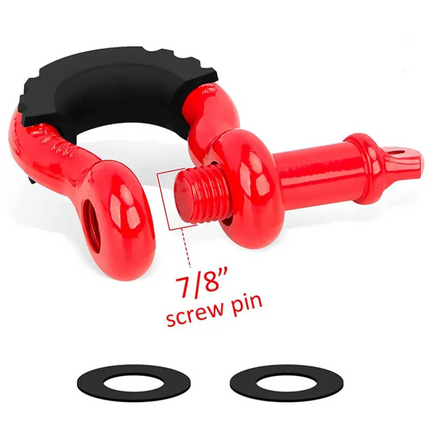 2 Pack D Ring Shackle 3/4" with 7/8" Screw Pin