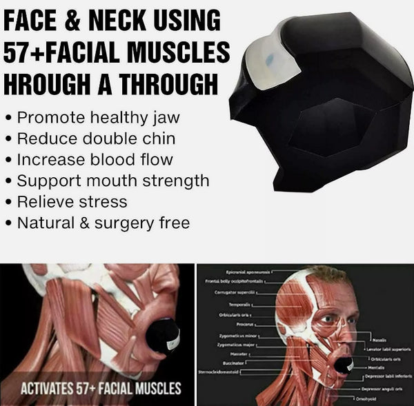 BLACK Face Exerciser Ball Neck Toner