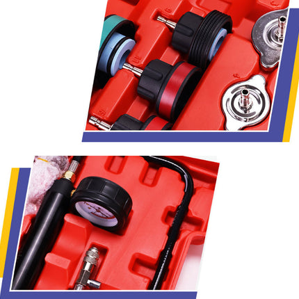 Universal Cooling System Radiator Pressure Tester Gasket Test Kit Leak Detector
