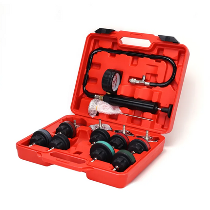 Universal Cooling System Radiator Pressure Tester Gasket Test Kit Leak Detector