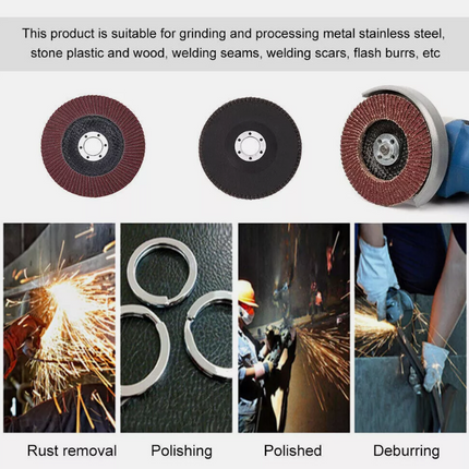 50Pcs Abrasive 5'' 125MM Metal Sanding Flap Disc Angle Grinder 80 Grit - salelink.co.nz